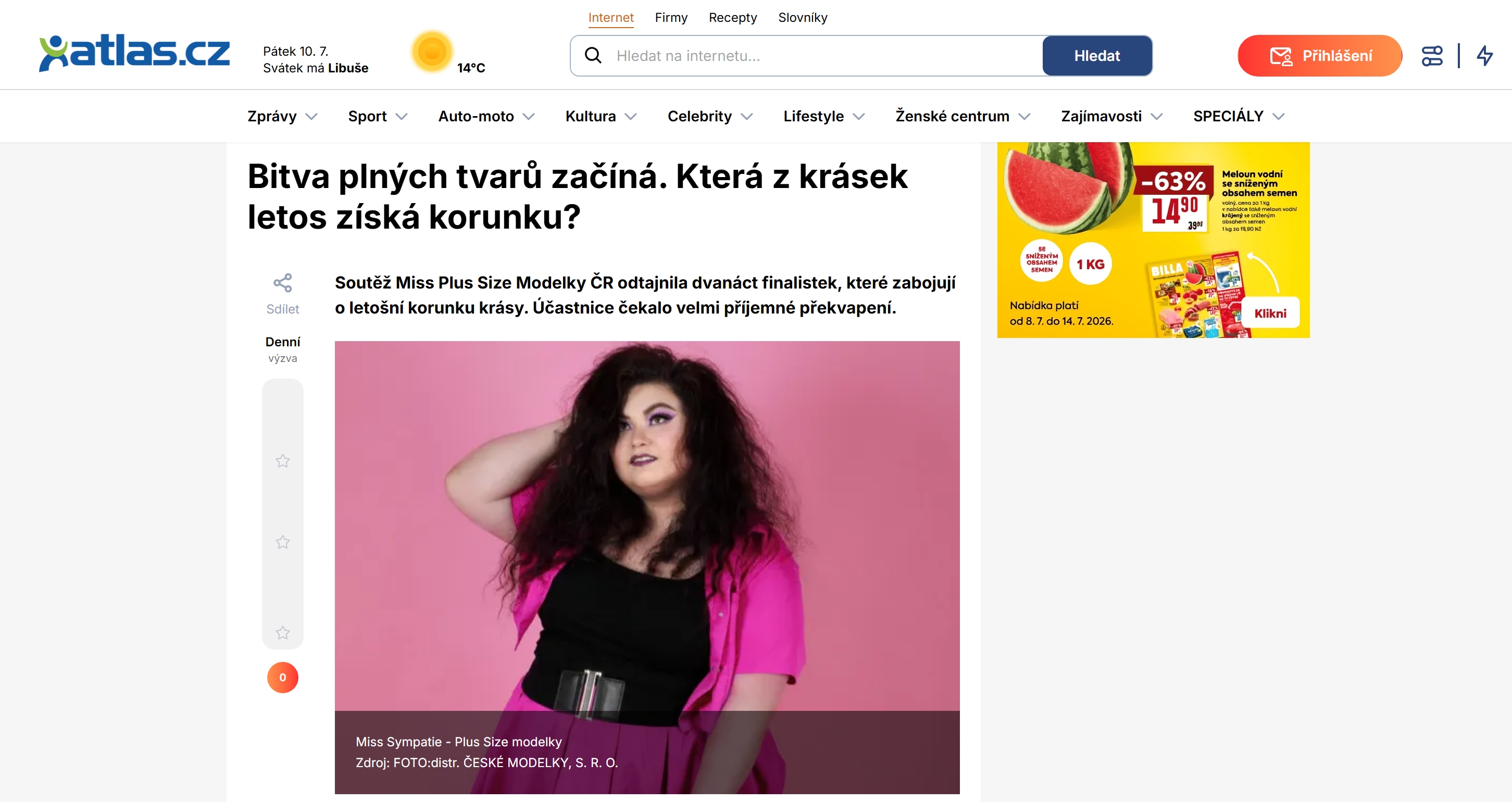Bitva pln�ch tvar� za��n�. Kter� z kr�sek letos z�sk� korunku?  V�ce na atlas.cz