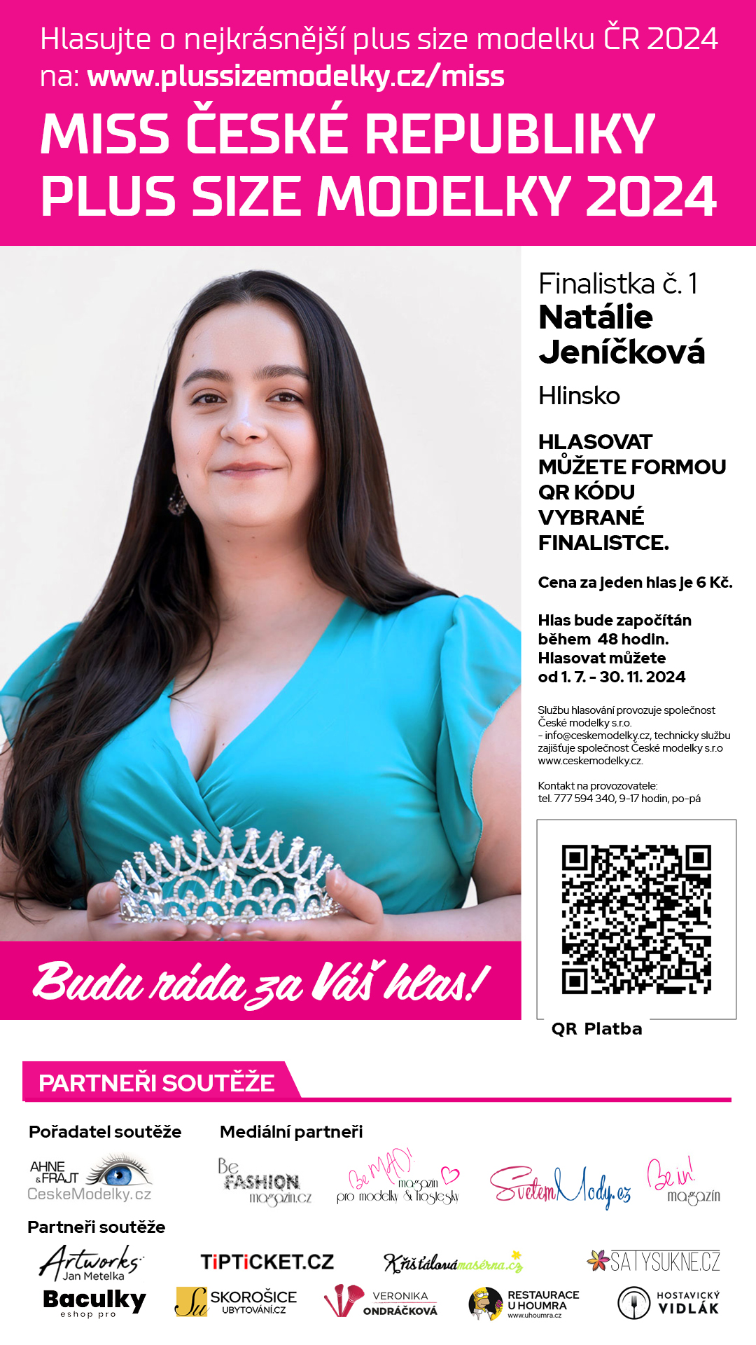 Natlie Jenkov finalistka s slem 1 soute Miss Plus Size modelky R 2024