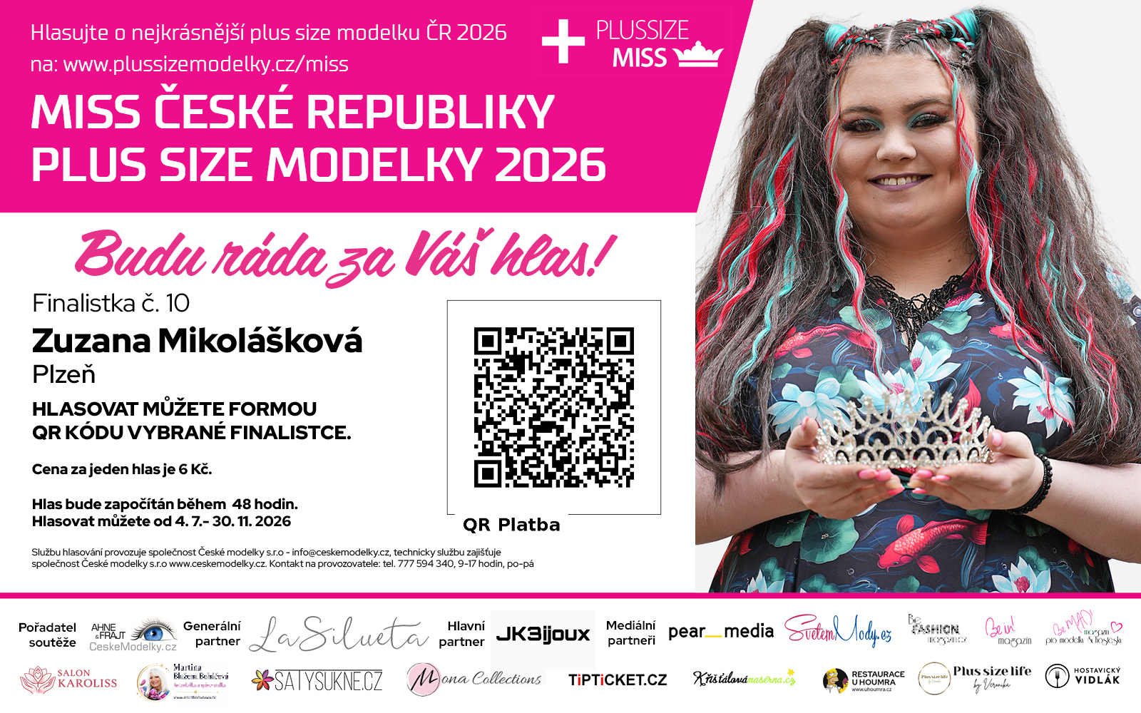 Zuzana Mikol�kov� � videomedailonek finalistky �. 10 | Miss Plus Size Modelky �esk� republiky 2026