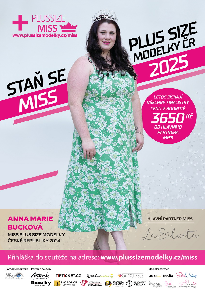 Byla sputna registrace do 6. ronku celosttn soute Miss Plus Size modelky 2025!