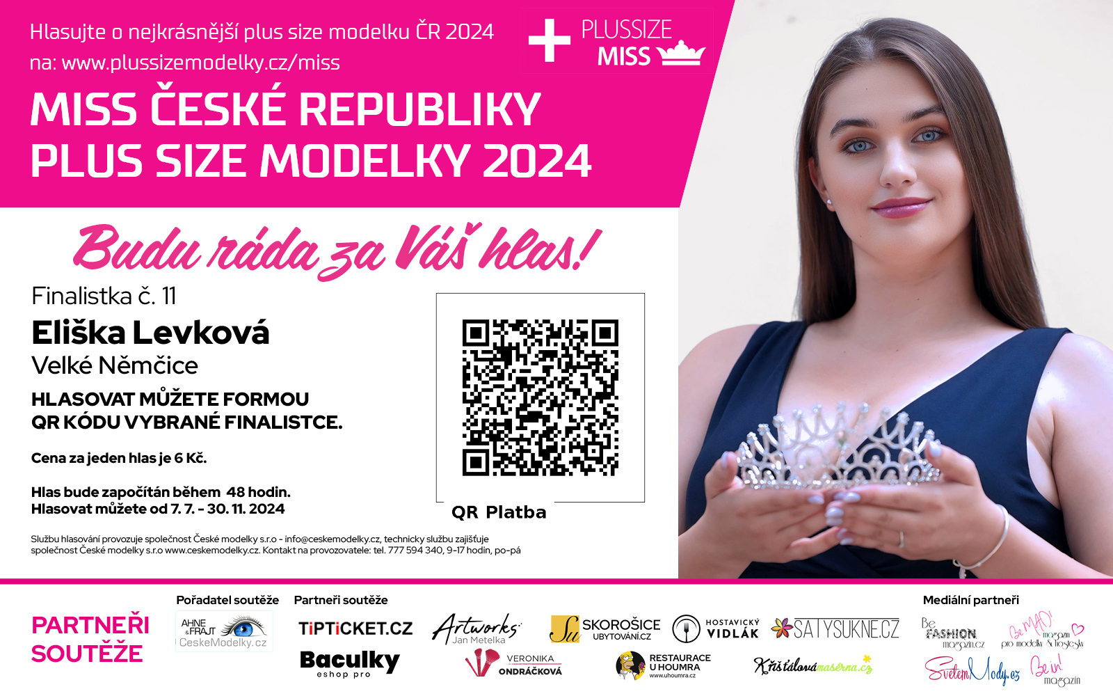 Video medailonek finalistky soute Miss Plus Size modelky R 2024 - Elika Levkov s slem 11