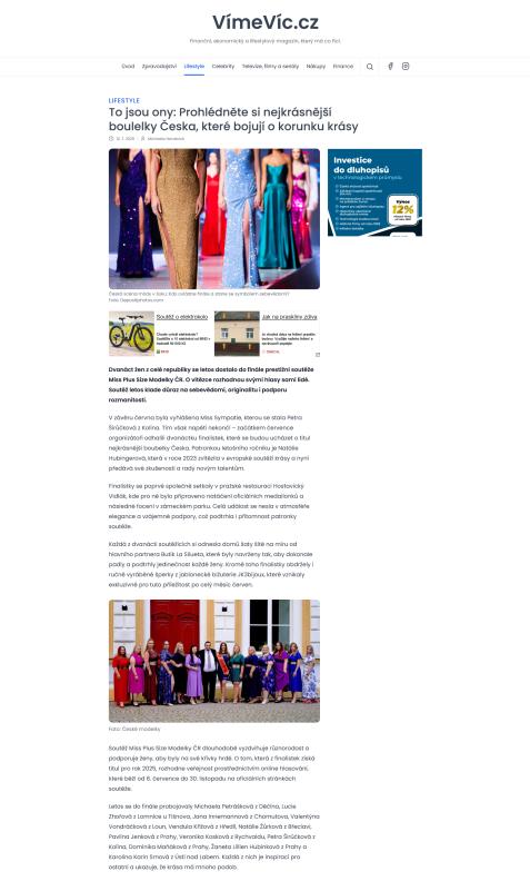 Napsali o n%E1s - Miss Plus Size modelky
