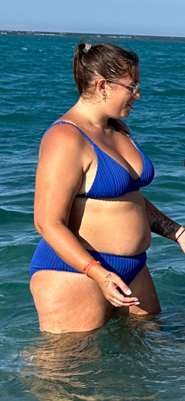 Plno�t�hl� modelky, plus size modelka, baculky
