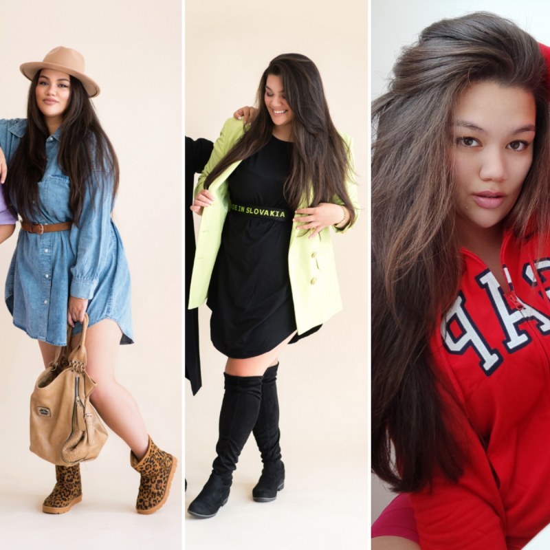 Plno�t�hl� modelky, plus size modelka, baculky