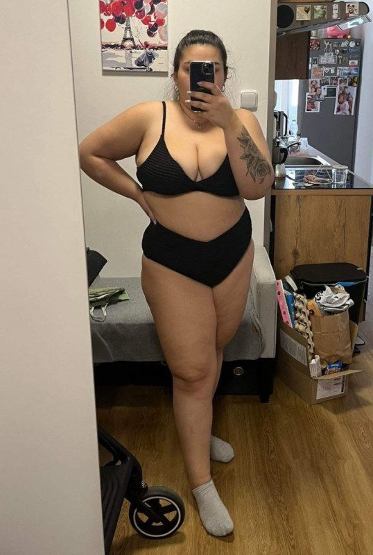 Plno�t�hl� modelky, plus size modelka, baculky